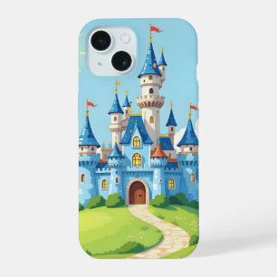 Cute castillo azul y blanco