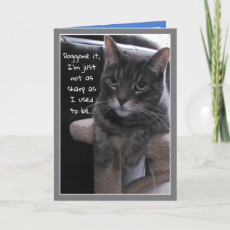 Cute Cat Funny Tarjeta de Cumpleaños Belada