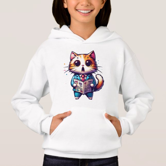 Cute Cat Kids Hoodie - Purr fectamente acogedor y  (Anverso)