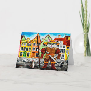 Cute Cat Mouse, tarjeta de felicitación del folclo