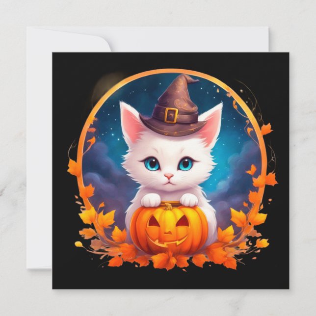 Cute Cat Witch Pumpkin (Anverso)