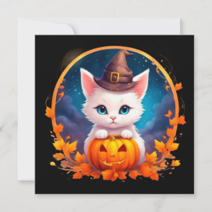 Cute Cat Witch Pumpkin