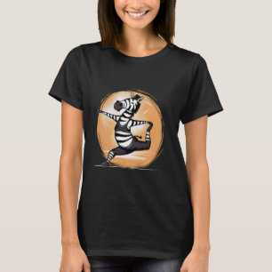Cute cebra camiseta de yoga de meditación divertid