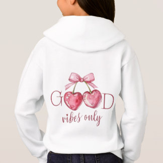 Cute Cherry Good Vibes Only Aesthetic sudadera