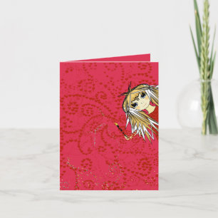 Cute Chica Valentine o tarjetas de notas