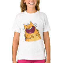 Cute, chico, tete, gatito, gracioso, gato camiseta