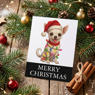 Cute Chihuahua Navidad Santa Perro