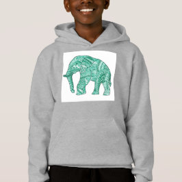 Cute Children's Patterned Elephant Pullover Hoodie