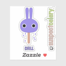 Cute CHILL Bunny Popsicle SuspectCelery™ Pegatina