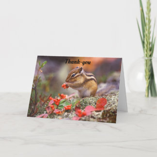 Cute Chipmunk con tarjeta de agradecimiento de Ber