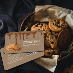 Cute Chocolate Drin Cookie Shop tarjeta de visita