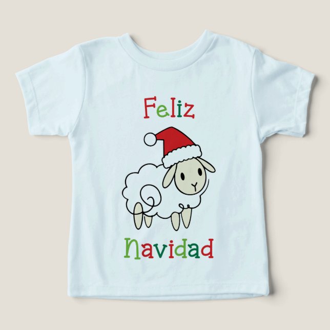 Cute Christmas Sheep – Feliz Navidad (Diseño delantero )