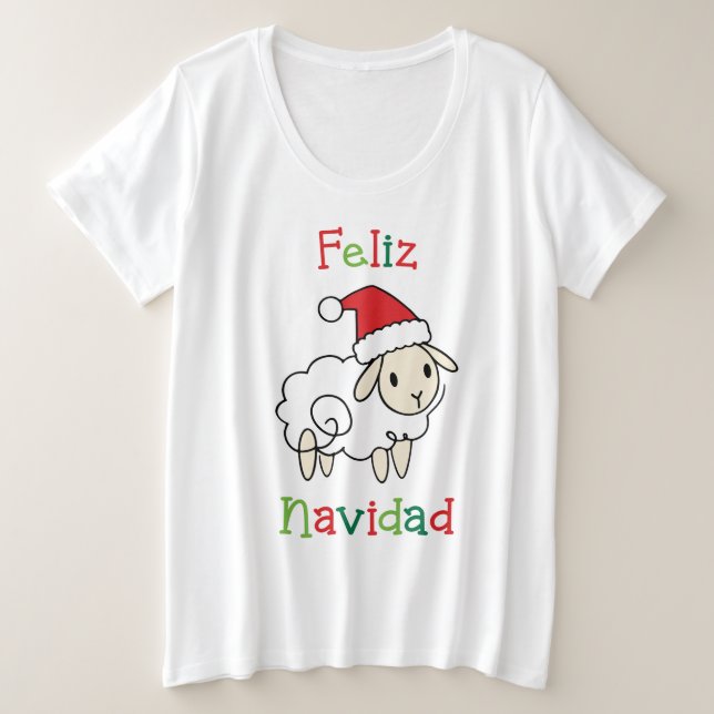 Cute Christmas Sheep – Feliz Navidad (Anverso del diseño)