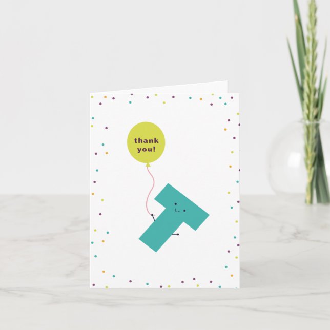 Cute Colorful Folts Tarjeta de agradecimiento (Anverso)