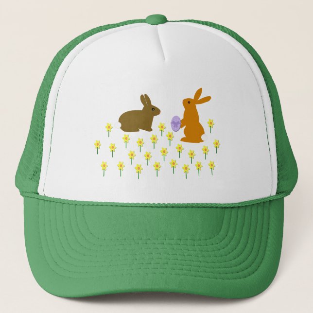 Cute conejitos de Pascua y gorro de camión de Daff (Anverso)