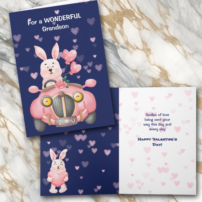 Cute conejo conejo nieto tarjeta de San Valentín (Subido por el creador)