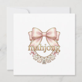Cute Coquette Lazo Rosa Amuleto de Mahjong para Mu