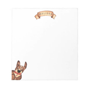 Cute Corgi Bloc de notas personalizado