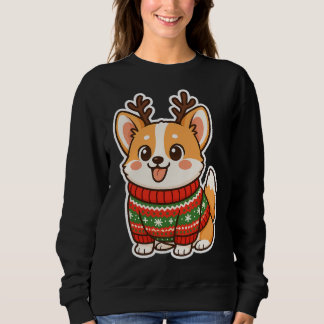 Cute Corgi Dog Ugly Christmas Sweater Holiday Swea