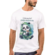 Cute Couch-Potato Panda Camiseta divertida