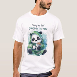 Cute Couch-Potato Panda Camiseta divertida