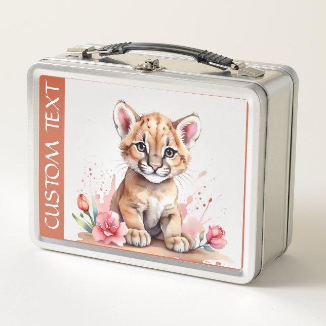 Cute cougar American School Gift Library Personali (Anverso)