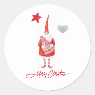 Cute Country Santa adhesivo de Navidad
