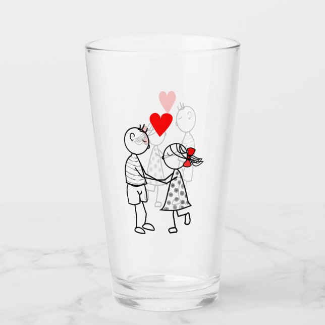 Cute Couple Glass (Anverso)
