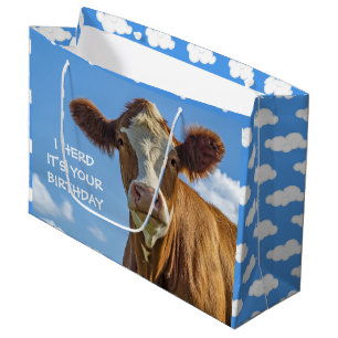 Cute Cow I Herd es tu bolsa de regalo grande de cu
