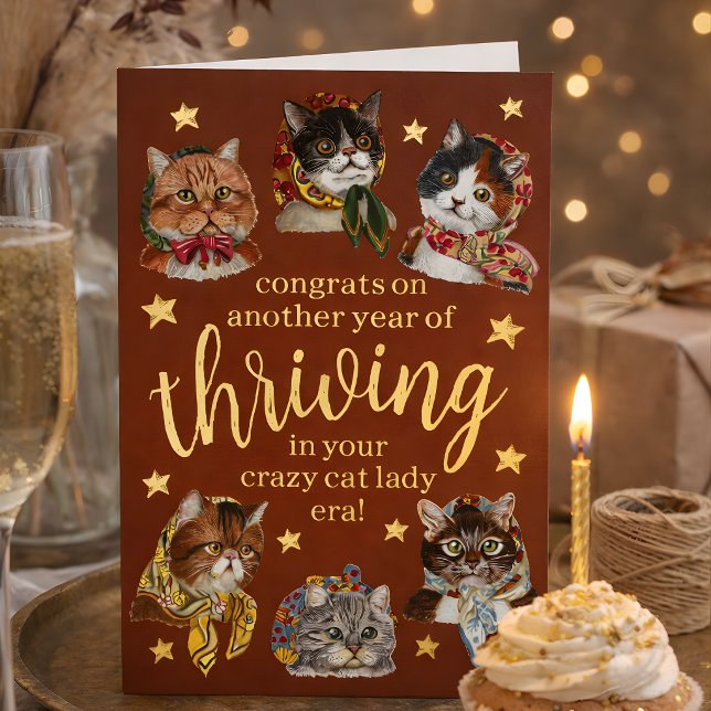 Cute Crazy Cat Lady Era Bestie Happy Birthday  (Subido por el creador)