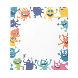 Cute Cuaderno de notas con borde de monstruo color