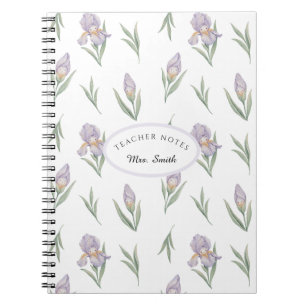 Cute Cuaderno de Notas para Maestros con Iris en A