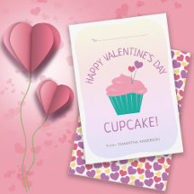 Cute Cupakes Kids Classroom Valentine