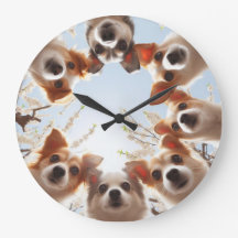 Cute Cuppy Gracioso Reloj De Pared De Perro