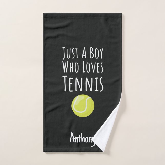 Cute Custom Tennis Towel Player For Baby Boy (Toalla de mano)