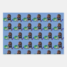 Cute DachsundLove Papel de envolvimiento 48x73cm