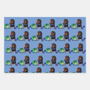 Cute DachsundLove Papel de envolvimiento 48x73cm