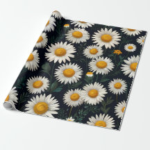 Cute Daisy Pattern Papel de ajuste azul