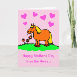 Cute de la tarjeta de Día de la Madre rosa del Per