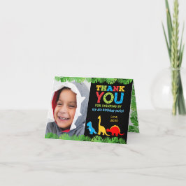 Cute Dinosaur Birthday Tarjeta de agradecimiento