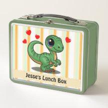 Cute Dinosaurio Lunch Box - Añadir nombre