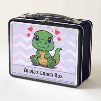 Cute Dinosaurio Lunch Box - Añadir nombre