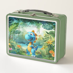 Cute Dinosaurio Metalizado Lunch Box