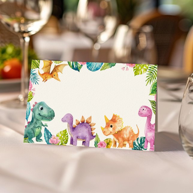 Cute Dinosaurios Chica Tarjeta de cumpleaños (Subido por el creador)