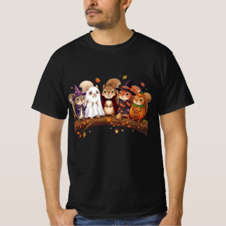 Cute Disfraz de Ardillas de Halloween Camiseta de