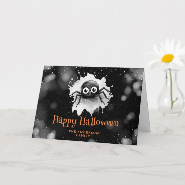 Cute divertida tarjeta de Halloween feliz para niñ (Planta pequeña)