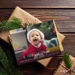 Cute divertida tarjeta de Navidades de fotografía<br><div class="desc">Esta linda tarjeta de navidades de recién nacido divertidos será la manera perfecta de anunciar la nueva incorporación a su familia. Personalice con 1 foto en la parte delantera y 3 fotos en la parte posterior junto con toda la información de las estadísticas de nacimiento de sus hijos. Visita la...</div>
