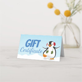Cute divertida tarjeta de regalo para Penguin de i