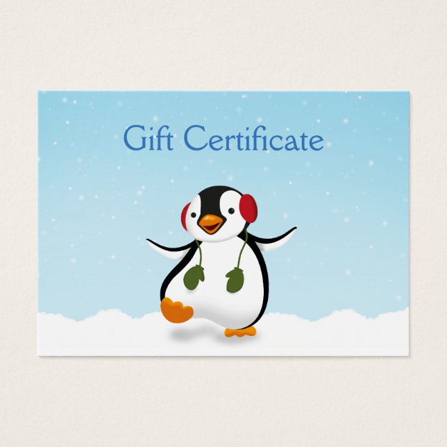 Cute divertida tarjeta de regalo para Penguin de i