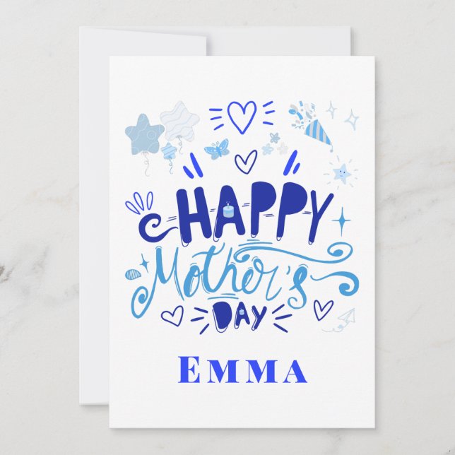 Cute divertida tarjeta de vacaciones personalizada (Anverso)